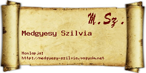 Medgyesy Szilvia névjegykártya