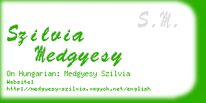 szilvia medgyesy business card